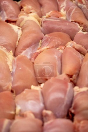 Vertical Shot of Raw Chicken Breasts