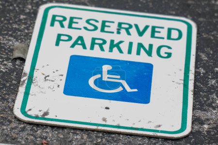 Reserved Handicap Parking Sign Shown