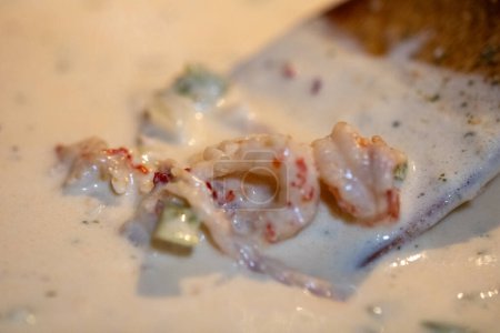 Crawfish Creamy Pasta Sauce simmering and thickening