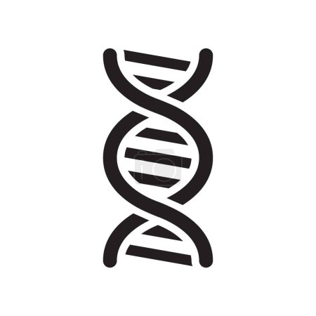 Téléchargez les illustrations : Illustration de conception vectorielle d'icône d'ADN - en licence libre de droit