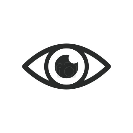 Ilustración de Icono del ojo vector diseño ilustración símbolo óptico - Imagen libre de derechos