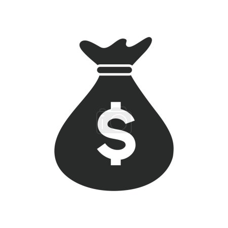 Téléchargez les illustrations : Illustration vectorielle graphique icône sac d'argent - en licence libre de droit