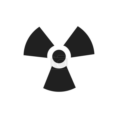 Téléchargez les illustrations : Illustration vectorielle icône radioactive - en licence libre de droit