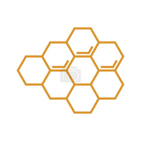 Téléchargez les illustrations : Icône en nid d'abeilles illustration de conception vectorielle - en licence libre de droit