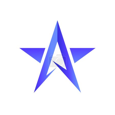 Illustration for Elevate star logo vector design illustration - Royalty Free Image