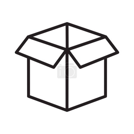 Illustration for Open box package symbol icon vector design illustration - Royalty Free Image