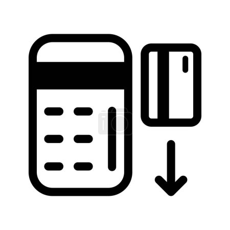 Machine de balayage de carte de crédit pour l'image vectorielle de paiement en ligne