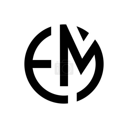 EM Monogramm Logo Vektor Design Illustration