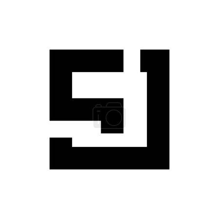 latter s j monogram logo