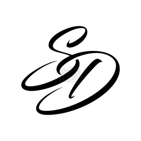 latter s d monogram logo vector design illustration