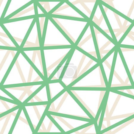 Téléchargez les illustrations : Vector Abstract Triangle Geometric Green Outlines Background. Convient pour le textile, l'emballage cadeau et le papier peint. Conception de motif de surface. - en licence libre de droit