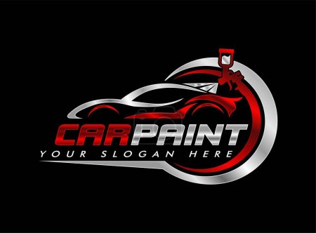 Illustration for Car paint logo template, vector illustration - Royalty Free Image