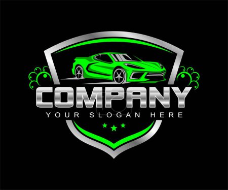 Photo for Auto body shop logo template repair, repaint restoration. with simple modern style isolated on background - Royalty Free Image