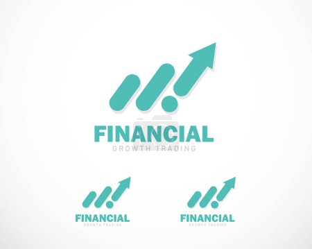 Téléchargez les illustrations : Logo financier créatif trading croissance homme d'affaires conception de marché concept créatif consulter chat entreprise - en licence libre de droit