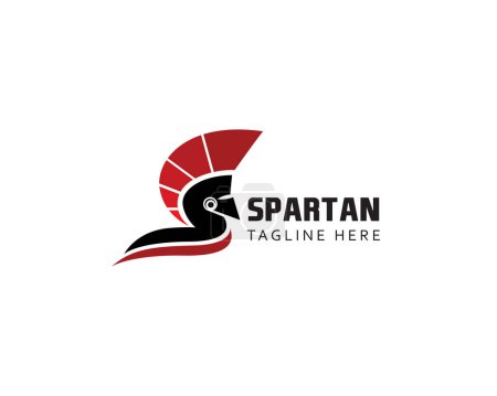 Illustration for Spartan logo speed spartan logo creative logo head spartan - Royalty Free Image