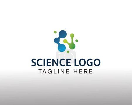 Illustration for Science logo molecule logo creative symbol logo - Royalty Free Image