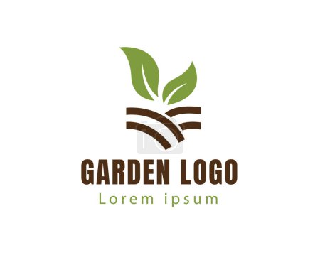 Téléchargez les illustrations : Logo jardin logo nature laisser logo créatif - en licence libre de droit