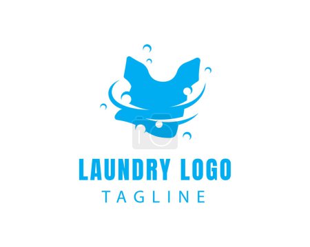 Téléchargez les illustrations : Vêtements logo blanchisserie logo lavage propre logo - en licence libre de droit