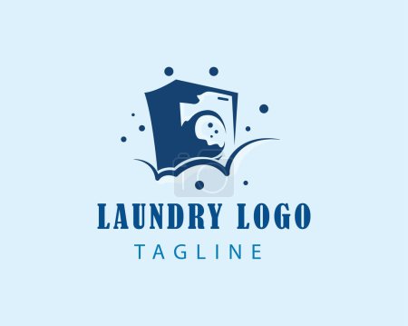 Illustration for Laundry logo illustration laundry logo creative logo beauty logo - Royalty Free Image