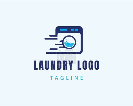 Illustration for Laundry logo laundry icon beauty laundry logo fast laundry logo - Royalty Free Image