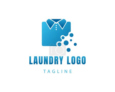 Illustration for Laundry logo creative logo clothes logo clean wash logo - Royalty Free Image