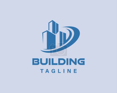 Illustration for Building logo city logo care city logo real estate logo - Royalty Free Image