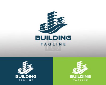 Ilustración de Logo logo inmueble logo inmobiliario skyline logo city logo - Imagen libre de derechos