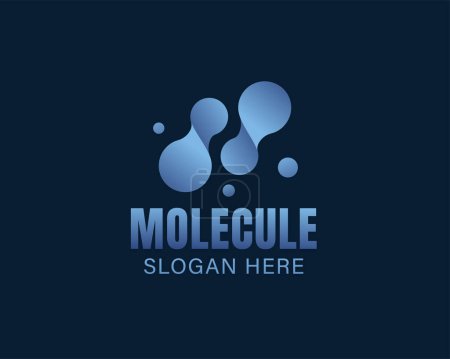 Illustration for Molecule logo molecule symbol logo - Royalty Free Image