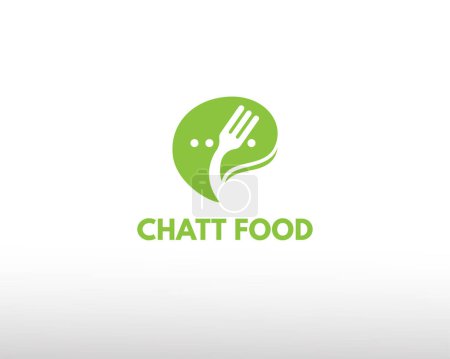Téléchargez les illustrations : Chat logo alimentaire logo alimentaire créatif libère logo alimentaire - en licence libre de droit
