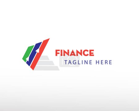 Illustration for Finance logo creative finance logo diagram logo consult logo invest logo - Royalty Free Image