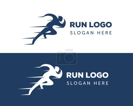 Illustration for Run logo sport logo creative logo fast logo - Royalty Free Image