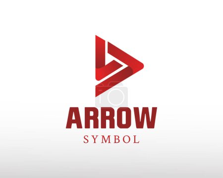 Illustration for Arrow logo creative symbol arrow logo line beauty logo - Royalty Free Image