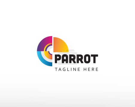 Illustration for Parrot logo digital bird logo creative parrot logo - Royalty Free Image