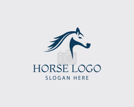Illustration for Horse logo animal logo creative horse logo minimalist horse logo - Royalty Free Image