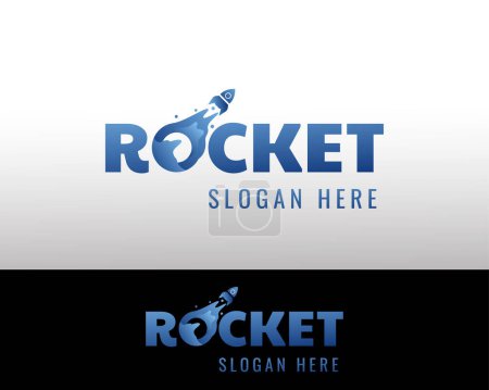 Téléchargez les illustrations : Logo de fusée logo de fusée créatif logo de connexion rapide - en licence libre de droit