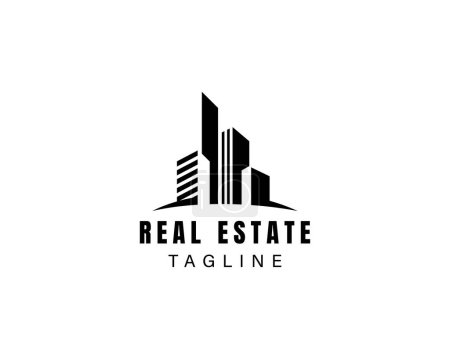 Téléchargez les illustrations : Immobilier logo bâtiment logo ville logo investir logo bâtiment créatif logo - en licence libre de droit