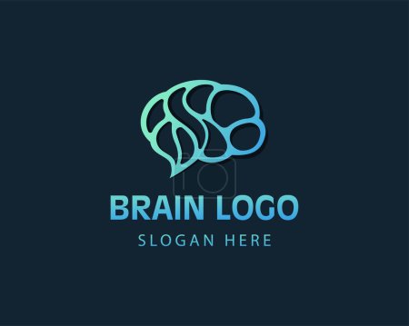 Illustration for Brain creative logo brain logo organ brain logo simple brain logo - Royalty Free Image