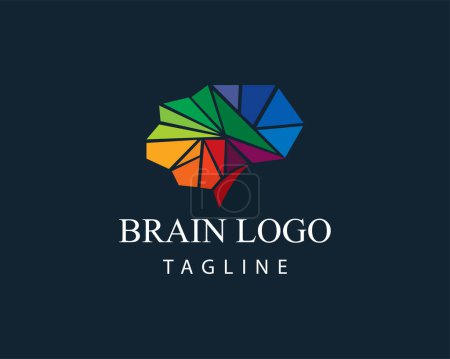 Ilustración de Logo brain logo creative brain logo color brain logo brain tech logo - Imagen libre de derechos