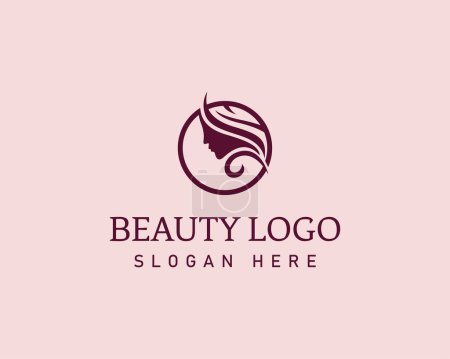 Ilustración de Logo beauty logo salon logo beauty salon logo creative hair logo fashion logo line creative beauty logo - Imagen libre de derechos