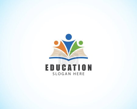 Illustration for Education logo education creative book illustration logo smart logo - Royalty Free Image