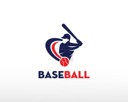 Illustration for Baseball logo shot ball logo sport creative logo symbol - Royalty Free Image
