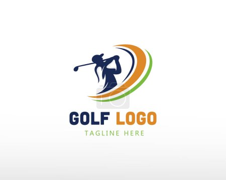Illustration for Golf logo creative golf logo team club sport hobby logo simple - Royalty Free Image