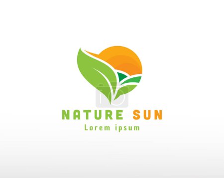 Illustration for Nature sun logo energy sun logo summer logo creative sun logo - Royalty Free Image