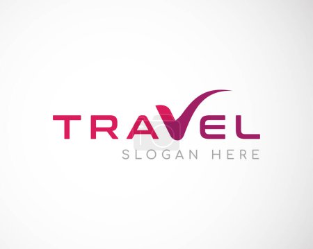 travel creative logo v logo illustration vector