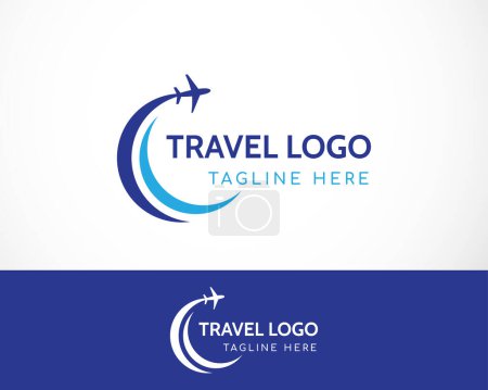 Téléchargez les illustrations : Voyage logo illustration créative vecteur - en licence libre de droit