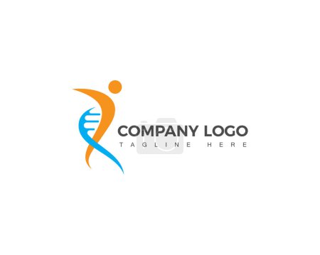 Illustration for Human Gen Logo Template Design. Creative Vector Emblem for Icon or Design Concept - Royalty Free Image