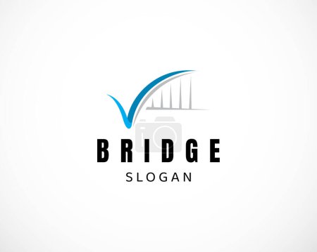 Illustration for Creative abstract bridge logo design template - Royalty Free Image