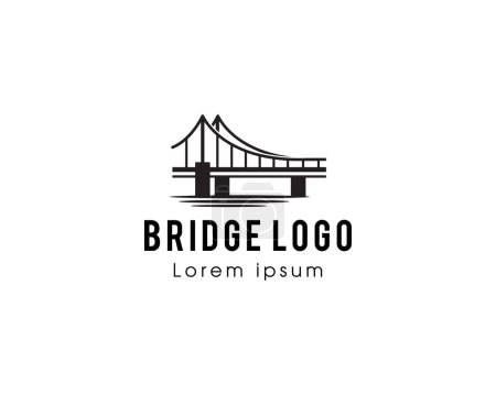 Téléchargez les illustrations : Design moderne logo pont concept - en licence libre de droit