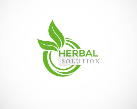 Illustration for Herbal solution logo nature solution illustration vector - Royalty Free Image