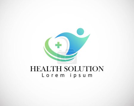 Illustration for Health solution logo medical creative design - Royalty Free Image